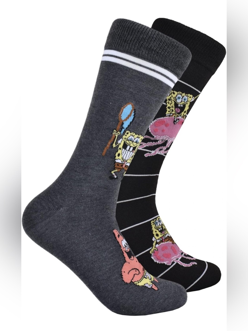 SpongeBob SquarePants Officially Licensed Set of 2 Pairs of Crew Socks